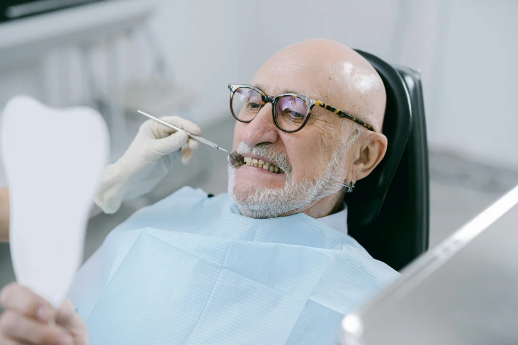 man at the dentist