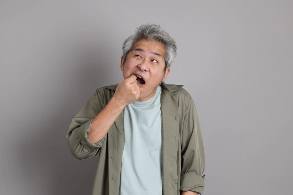Dementia Picking At Teeth In Assisted Living Or Memory Care